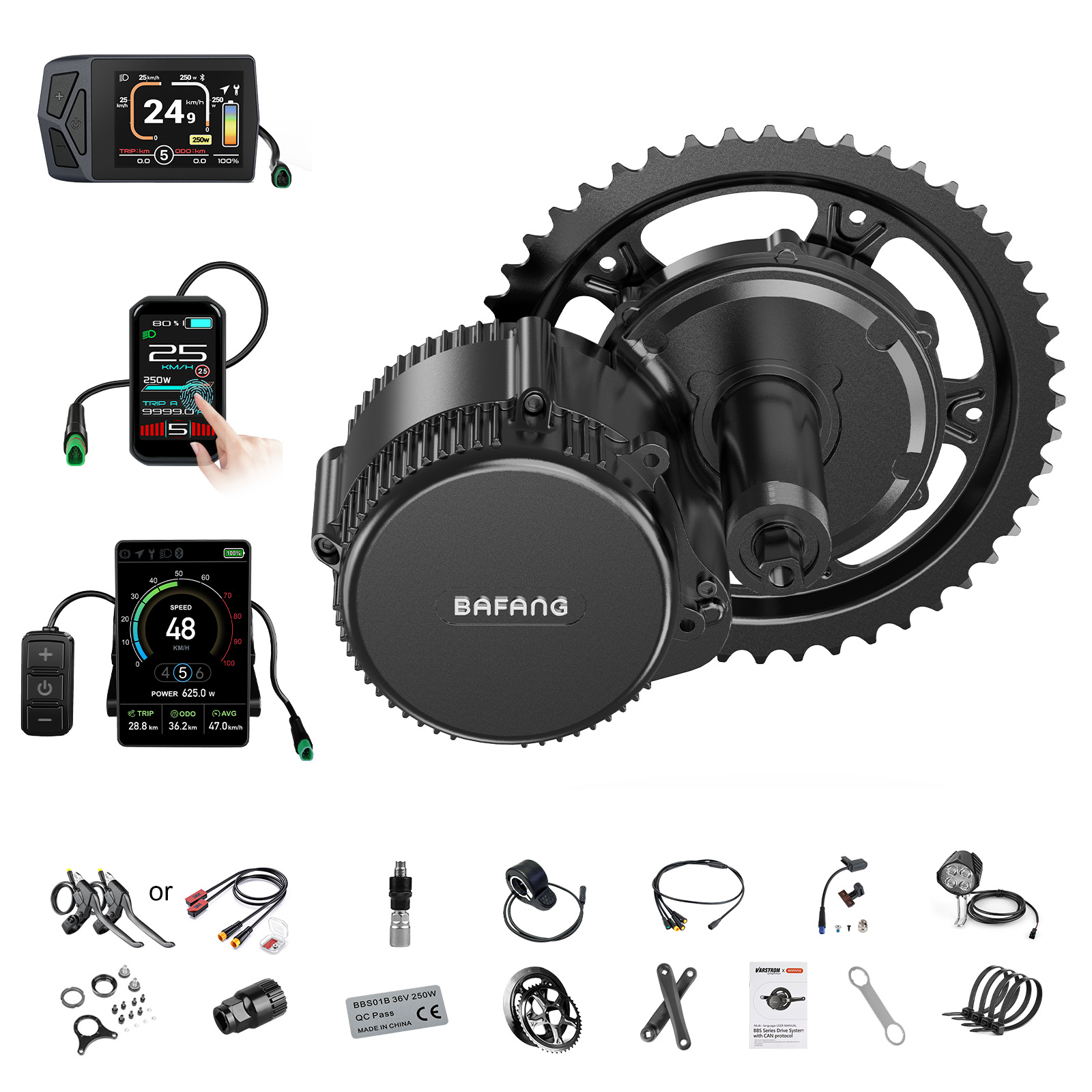 Central Motor Kit With Torque Sensor 500W - [الشحن المحلي في الولايات المتحدة] محرك