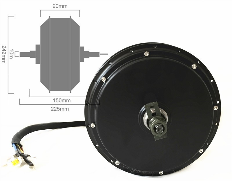 طقم تحويل الدراجة النارية إلى  - مراجعة 5000W Hub Motor Kit 72V وسعره