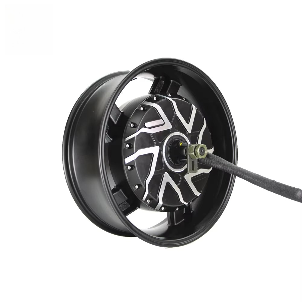 حار بيع: 17X6.0 بوصة 273 12000 - مراجعة 12000W Electric Motorcycle Hub Motor وسعره