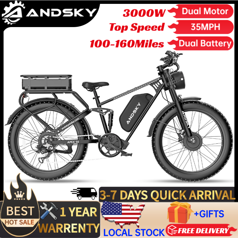 دراجة كهربائية ANDSKY Apex50 A - مراجعة Torque Sensor Mid Drive Motor Kit وسعره