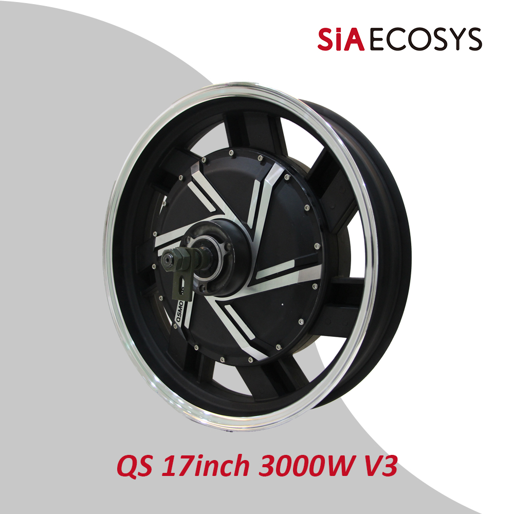 محرك كهربائي QSMOTOR QS273 بقو - مراجعة 17 Inch Motorcycle Rim Hub Motor 72V وسعره