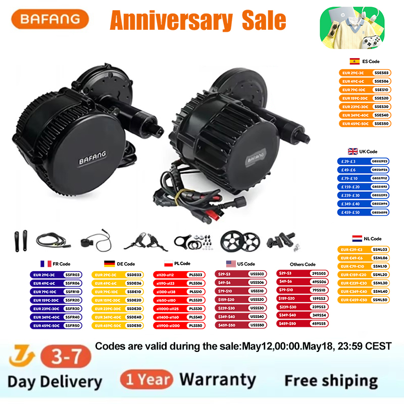 بافانغ BBSHD 1000 واط 48 فولت  - مراجعة Side Hung Mid Drive Motor Kit وسعره