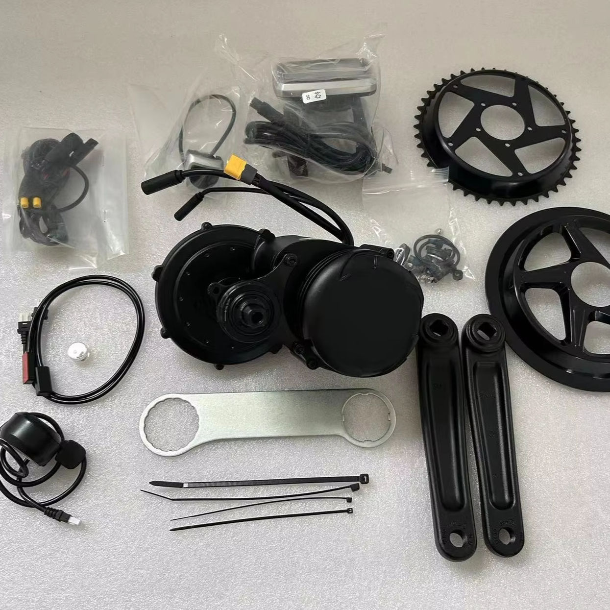 TSDZ8 جديد طقم محرك وسطي بمستش - مراجعة Torque Sensor Mid Drive Motor Kit وسعره